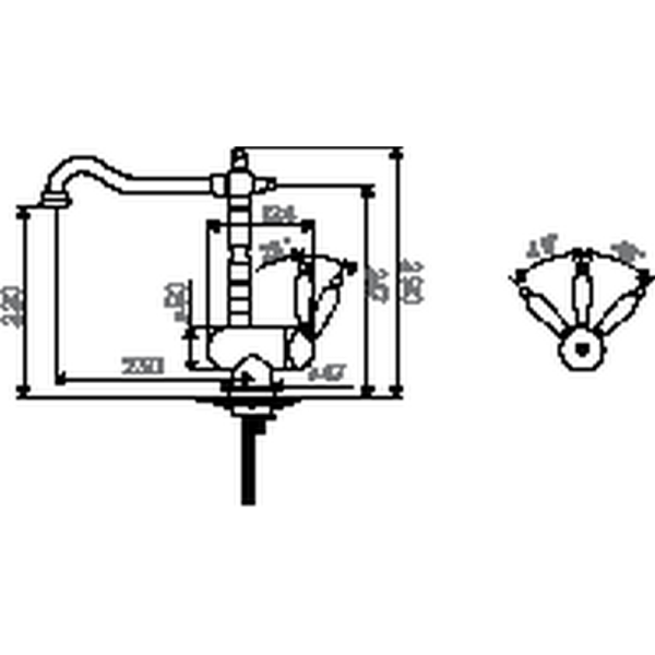 Смеситель Omoikiri Kyoto-SI 4994297 античное серебро