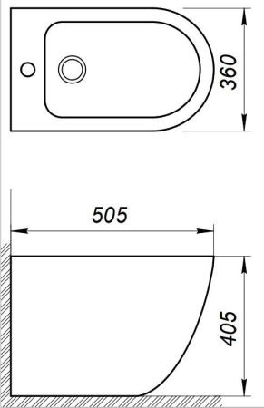 Биде напольное Belbagno SFERA-R BB2141B
