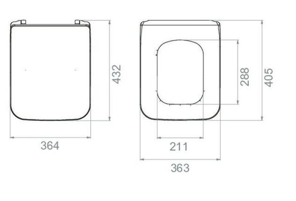 Крышка для унитаза Boheme Mirage (Zen) Slim 968-W Белый глянец