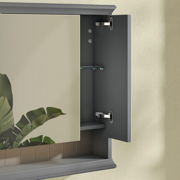 Зеркальный шкаф VitrA Valarte  62232 80 см матовый серый с подвесткой