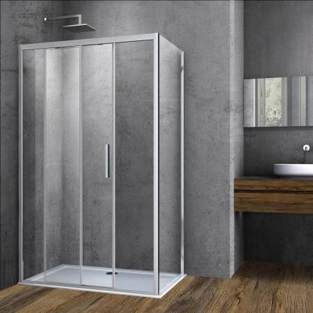 Душевой уголок Vincea Soft VSR-3SO8016CL, 1600*800, хром, стекло прозрачное