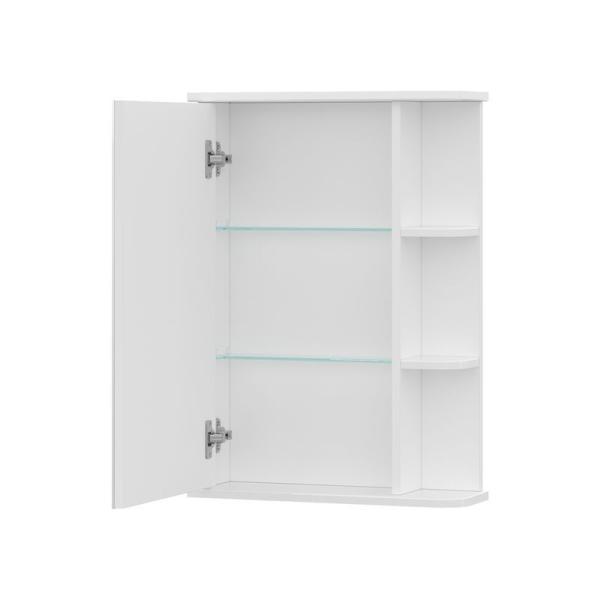 Шкаф зеркальный Twing 50 белый глянец