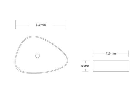 Раковина Cerutti SPA CR0089 накладная, белая, треугольная 510х410х120