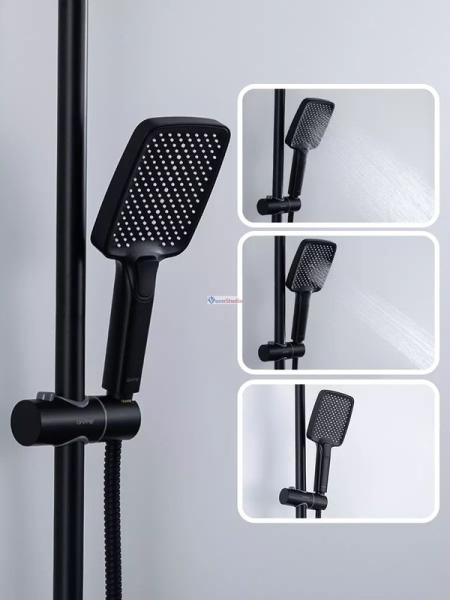 Душевая система Gappo G2418-26 с изливом черный матовый