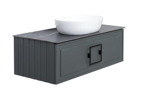 Столешница La Fenice Granite Black Olive Light Lappato 100 см , Черная Керамогранит