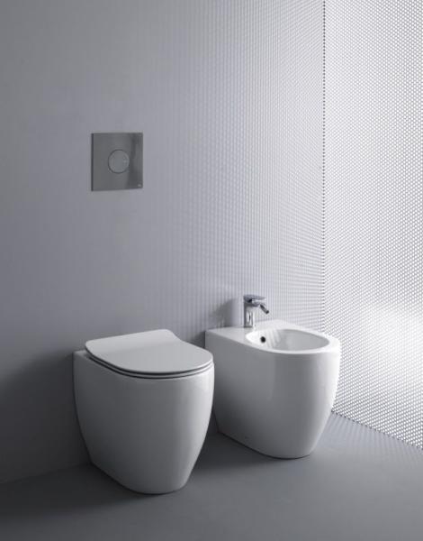 Унитаз напольный AXA GLOMP 0201401  NoRim безободковый приставной