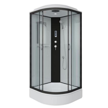 Душевая кабина Niagara NG-6701-14P 900х900х2150 средний поддон 26см стекло прозрачное черные профиля