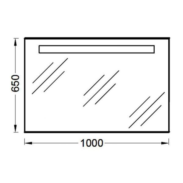 Зеркало Jacob Delafon EB1416-NF 100 см с подсветкой