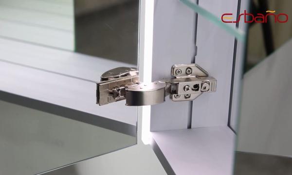 Зеркальный шкаф ESBANO ES-5010NS LED подсветка с розеткой 1000x700X140