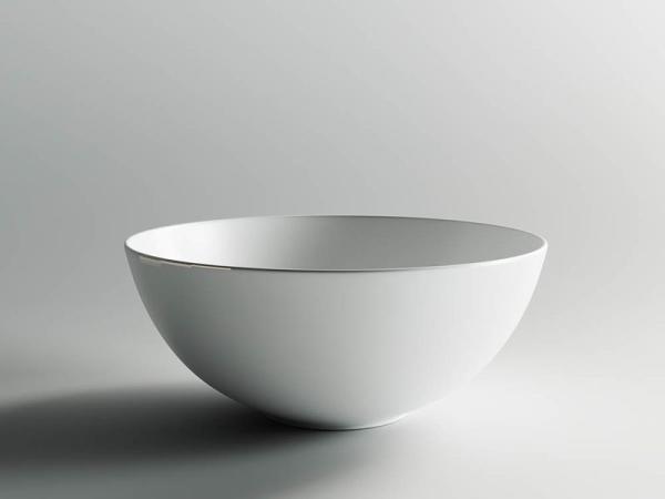 Умывальник чаша накладная круглая (цвет Белый Матовый) Element 358x358x155мм