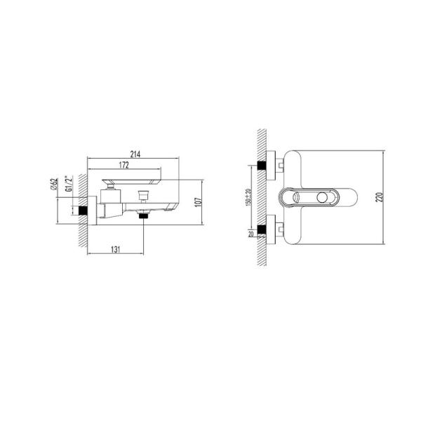 Смеситель Bien Hermes BB01009404 для ванны Розовое золото