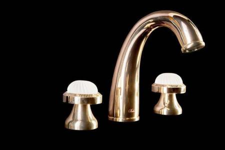 Смеситель для раковины Boheme Satine 297-ST золото