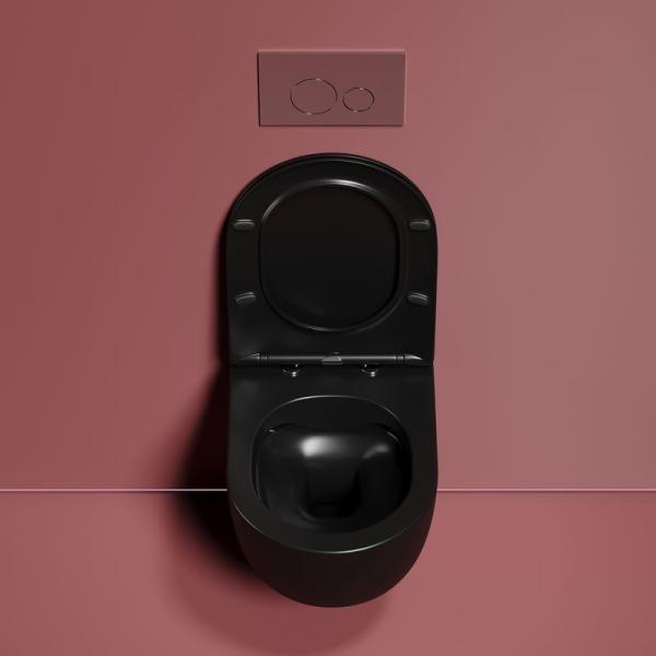 Унитаз Ceramicanova Modena CN6063MB Чёрный Матовый безободковый подвесной микролифт дюропласт