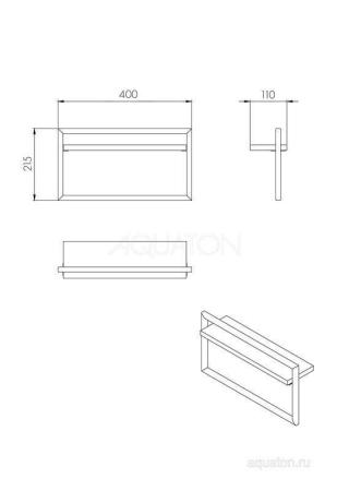Полотенцедержатель AQUATON Лофт Урбан дуб орегон 1A255403LQX50