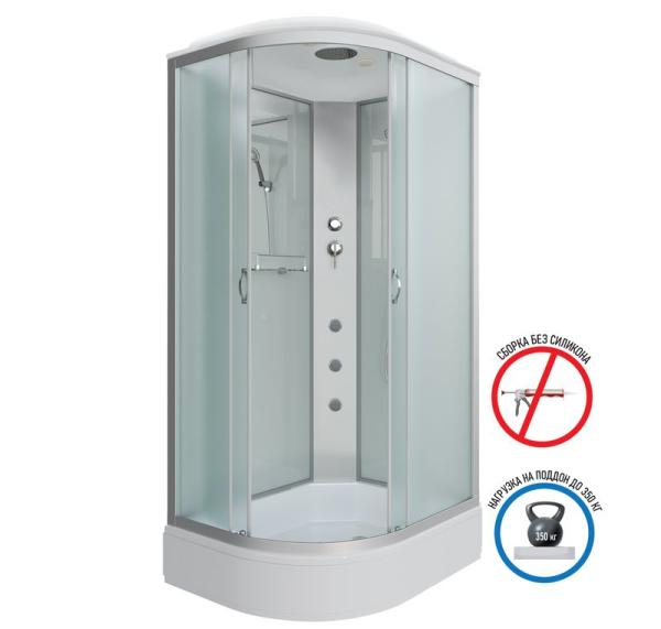 Душевая кабина Niagara NG-33394-14RG 1300х900х2150 средний поддон  26см стекло матовое