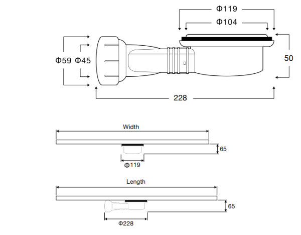Сифон Vincea Vsph-D132 с гидрозатовром