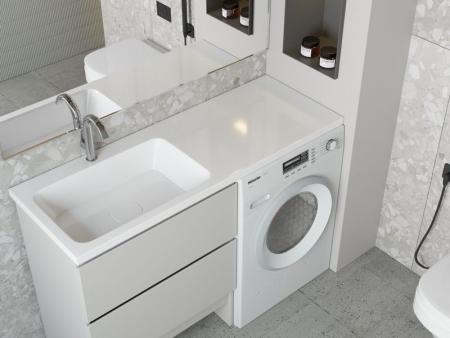 Раковина над стиральной машиной Madera Kamilla 130, левая