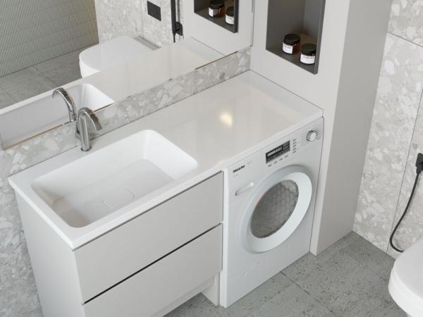 Раковина над стиральной машиной Madera Kamilla 130, левая