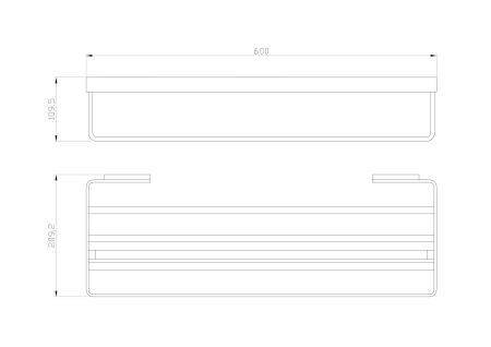Полотенцедержатель с полкой WONZON & WOGHAND LOTTE, Хром (WW-8381A)