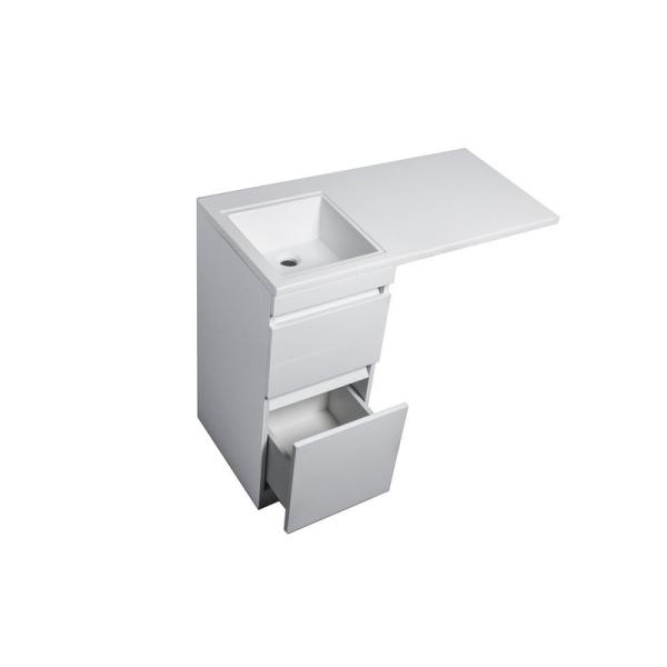 Тумба под раковину Style Line Elfante Даллас 100 напольная, Люкс белая, PLUS