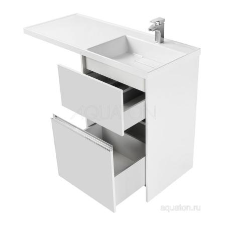 Тумба под раковину AQUATON Лондри 1A235901LH010 600 с ящиком,белый