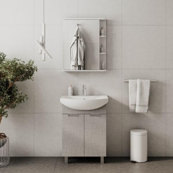 Тумба для ванной Volna Vario Sf60.2D Софт/белый напольная (Балтика) раковина отдельно