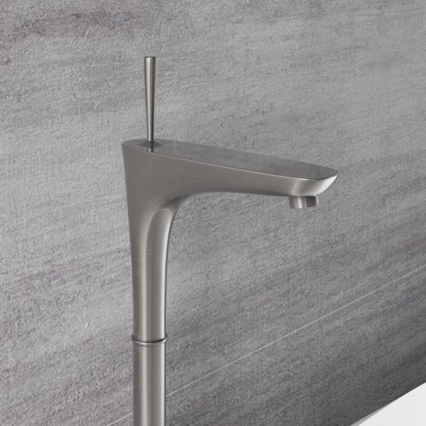 Смеситель напольный NT BAGNO NT47031A RINZO N для ванны никель матовый