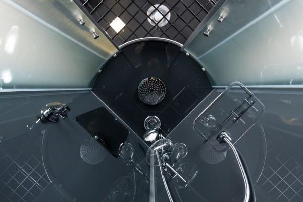 Душевая кабина Esbano 100x100 полукруг матовое стекло ESKG100CR