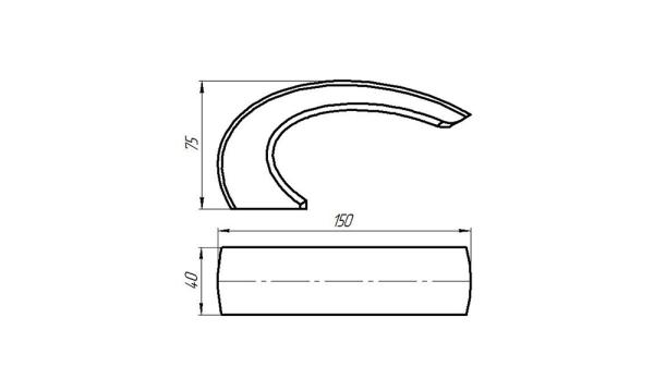 Излив Радомир Линкольн-BRONZE 1-28-4-0-0-663 бронза