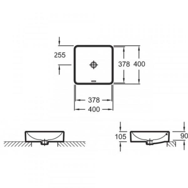 Раковина Jacob Delafon VOX EVG102-PT4 40 см на столешницу серый парижское бистро