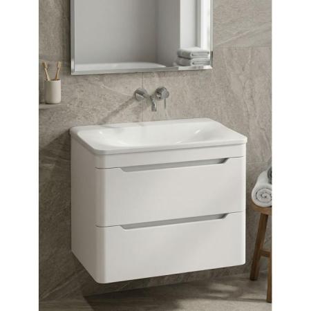 Подвесная тумба с раковиной Uperwood Ocean KOcean80w 80 см белая