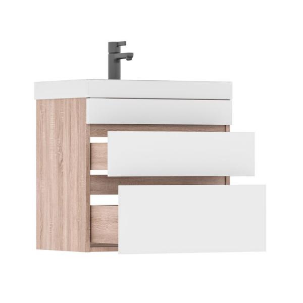 Тумба для ванной Volna Conty 70.2Y Белый/дуб сонома подвесная (9696) раковина отдельно