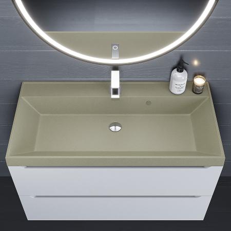 Раковина кварцевая Uperwood Classic Quartz 90 см, бежевая матовая, десерт