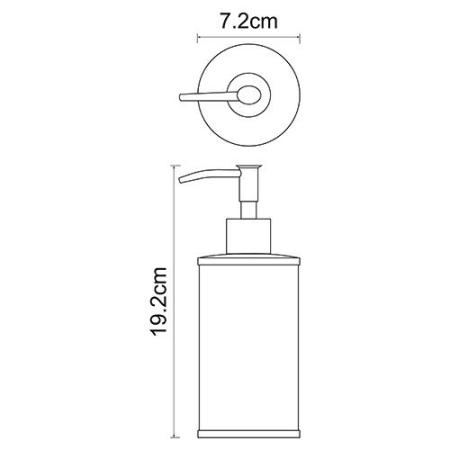 Дозатор Wasserkraft Rossel K-5799 для жидкого мыла, 350 ml