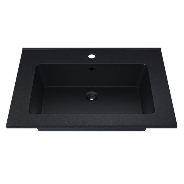 Раковина кварцевая Uperwood Parma Quartz, 65 см, черная матовая, космос