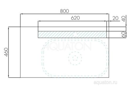 Тумба под раковину AQUATON Мишель 80 без столешницы, дуб эндгрейн, белый 1A244501MIX40