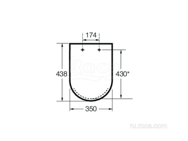 Крышка для унитаза Roca Debba Round Soft Close 801B2200B