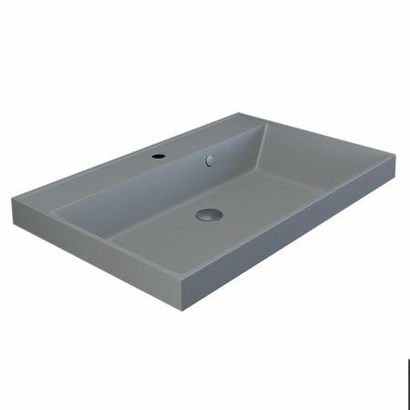 Раковина кварцевая Uperwood Classic Quartz 70 см, серая матовая, платина