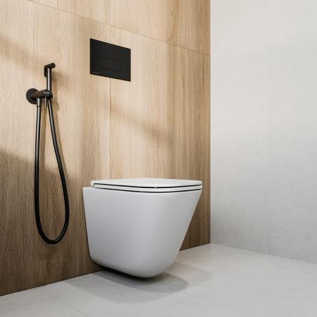 Унитаз Kerama Marazzi CUBO КУБО CU.T.wc.02 Торнадо подвесной, с системой смыва торнадо с крепежом и сиденьем, белый глянцевый