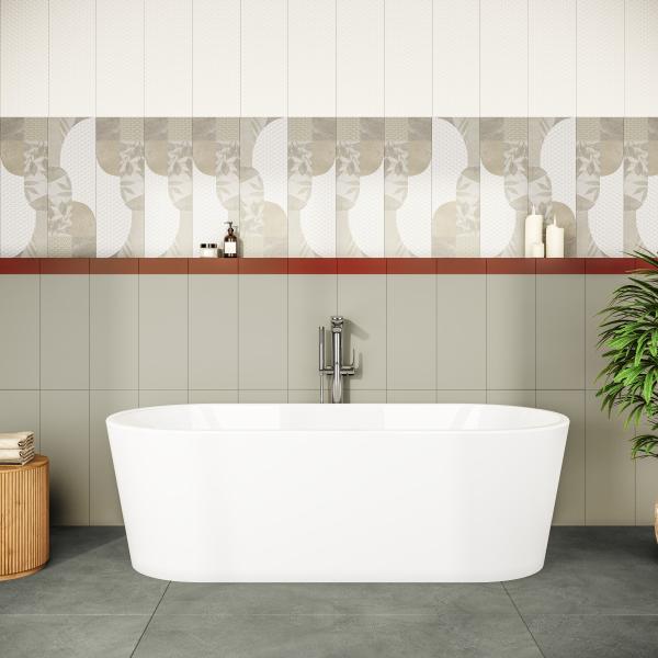 Ванна VitrA Geo 65380006000 180 x 80,5 см отдельностоящая акриловая прямоугольная белая