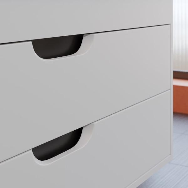 Тумба под раковину для ванной Uperwood Modul 100 см, подвесная, матовая, белая/графит