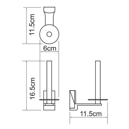 Держатель туалетной бумаги WasserKraft Exter K-5297 бронза