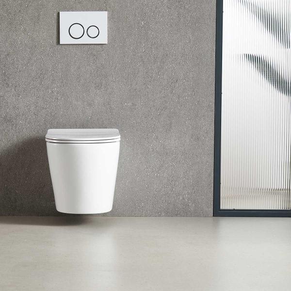 Унитаз подвесной Vincea Tornado Piatti VT1-11T безободковы, цвет белый, ультратонкое soft-close сиденье