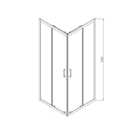 Душевой уголок Vincea Alpha VSS-3AL100CL, 1000*1000, хром, стекло прозрачное