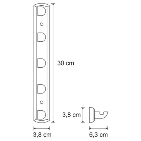 Набор крючков Wasserkraft Kammel K-8375 настенный, 5 крючков