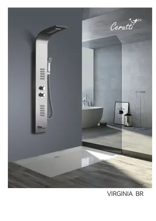 Душевая панель Ceruttispa VIRGINIA BR CT9983 из нержавеющей стали, цвет матовая нержавеющая сталь