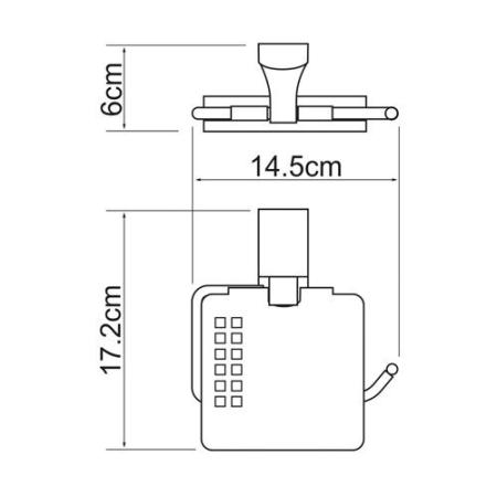 Держатель туалетной бумаги Wasserkraft Leine K-5025WHITE с крышкой