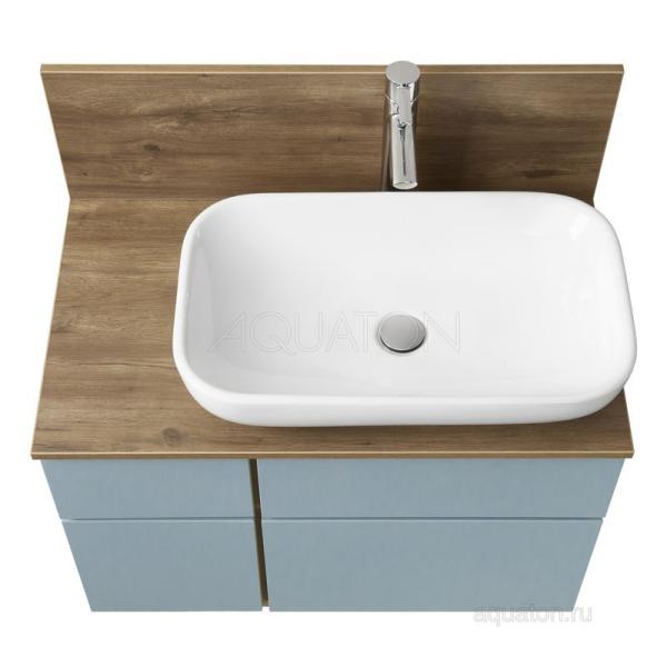 Тумба под раковину AQUATON Мишель 80 без столешницы, дуб рустикальный, фьорд 1A256801MIX30
