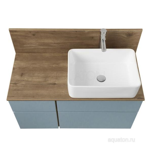 Тумба под раковину AQUATON Мишель 100 без столешницы, дуб рустикальный, фьорд 1A256901MIX30
