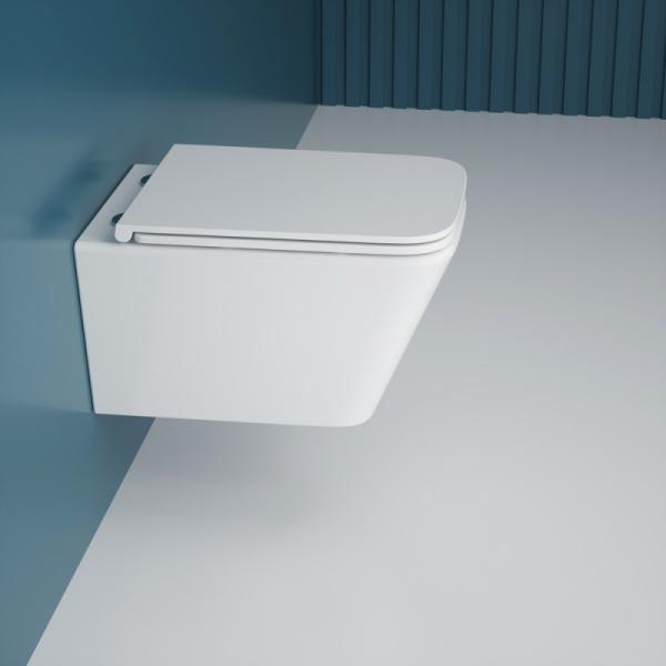 Унитаз подвесной ESBANO GARTEZ-51 безободковый подвесной белый 510x360x360